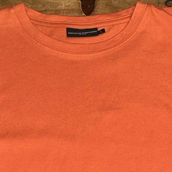 Mens Keeping NY Everywhere- KNYEW | Large  Orange T-Shirt - Picture 2 of 4